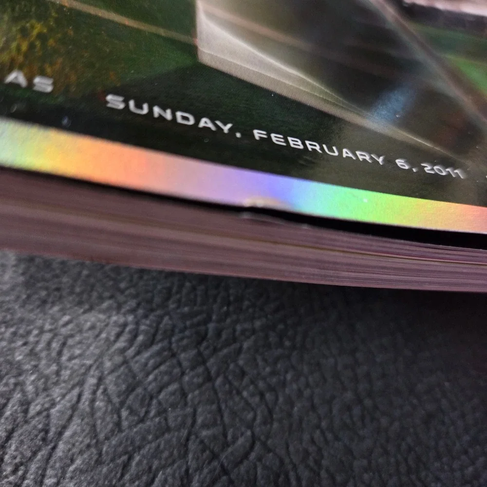 NFL Super Bowl XLV 45 Official Game Program Steelers vs Packers 2011 Holographic